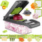 Vegetable Chopper - Time-and Labor-Saving Food Chopper - Pro Onion Chopper Vegetable Cutter and Dicers ?12 in 1 Multifunctional Veggie Chopper?Container for Salad Potato Carrot Garlic