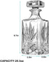 Hibekol Whiskey Decanter with Glass Stopper Lead-Free Glass 25.3 oz/ 750ml Decanter for Bourbon, Wine, Scotch, Vodka or Liquor€¦
