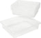 Storex Letter Size Flat Storage Tray Organizer Bin for Classroom, Office and Home, Clear, 5-Pack (62531U05C)