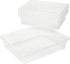 Storex Letter Size Flat Storage Tray Organizer Bin for Classroom, Office and Home, Clear, 5-Pack (62531U05C)