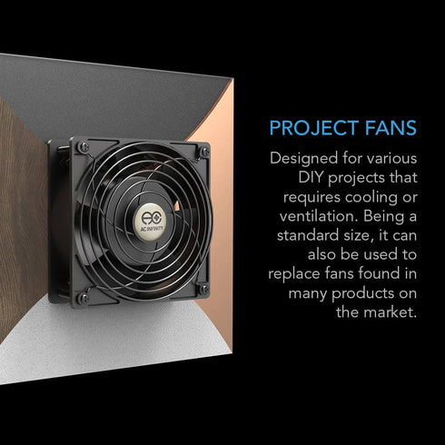 AC Infinity AXIAL 1238, Muffin Fan, 120V AC 120mm x 38mm High Speed, UL-Certified for DIY Cooling Ventilation Exhaust Projects