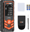 Laser Measure 393Ft - LOMVUM Laser Tape Measure Laser Measurement Tool with M/in/Ft Unit Switching, Backlit LCD, Pythagorean Mode, Measure Distance, Area and Volume - Carry Pouch and Battery Included