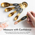 Magnetic Measuring Spoons Set - Stainless Steel Measuring Spoons - Magnetic Measuring Spoon Set, Gold Measuring Spoons Magnetic, Cute Measuring Spoons for Cooking & Baking