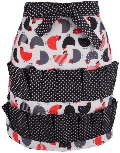 Chicken Egg Collecting Apron,12 Deep Pockets Hen Duck Goose Eggs Holder Aprons
