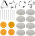 EVERMARKET 20 Pcs Squid TV Game Cookie Cutters Set,4 Stainless Steel Biscuit Cutters 8 Metal Tins& 8 Needles Sugar Candy Molds Cookie Cutters for 2021 Squid TV Game Halloween Christmas Party Props