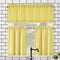 No. 918 Martine Microfiber Semi-Sheer Rod Pocket Kitchen Curtain Valance and Tiers Set, 54 in x 45 in (3 Piece), Yellow