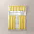 No. 918 Martine Microfiber Semi-Sheer Rod Pocket Kitchen Curtain Valance and Tiers Set, 54 in x 45 in (3 Piece), Yellow