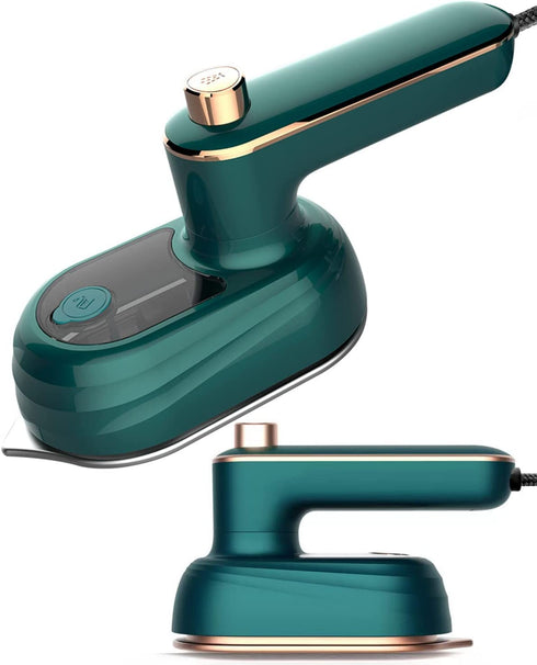 Mini Ironing Machine Handheld Can Be Rotated 180 Degrees, Travel Iron for Clothes, Professional Household Fast Heating Wired Small Electric Iron, Portable Heat Press Clothing Iron Machine (Green)