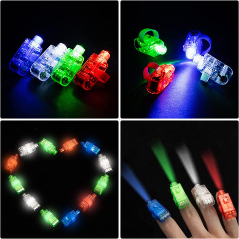 JOYIN 28 Packs Valentines Cards with LED Finger Lights, Light Up Finger Beams Lights Glow in the Dark Toys for Kids Valentines Day Gift Exchange, Birthday Holiday Party Favors