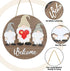 Interchangeable Welcome Sign for Front Door Wooden Wreath for All Seasons Hanging Porch Outdoor Farmhouse