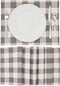 Set of 6 Grey White Buffalo Plaid Placemats, Farmhouse Dining Table Decorations (13 x 17 in)