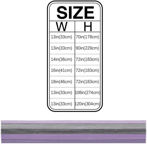 Molyhome Polyester Table Runner, Farmhouse Retro Wood Texture Purple Grey Non-Slip Rectangle Settings Decoration for Dining Room, Kitchen, Living Room, Holiday and Party 16x72inches