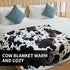 Cow Blanket, Soft Cow Baby Blankets Warm Cozy, Brown Black and White Cow Blankets and Throws Baby Couch Bed Kids Boys Girls Toddler 40x50 Inch