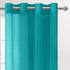 DWCN Turquoise Faux Linen Sheer Curtains - Grommet Voile Window Curtain Drapes for Bedroom Living Room 52 x 63 inch Length, Set of 2