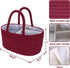 Baby Diaper Caddy Organizer for Girl Boy Rope Nursery Storage Bin Basket Portable Holder Tote Bag for Changing Table Car Travel Baby Shower Gifts Newborn Essentials Registry Must Have Items (Rust red)