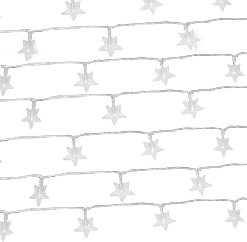 100 LED Star String Lights, Cool White Fairy Lights Christmas Set, 49 Feet, 8 Modes Plug for Indoor Outdoor Decorative Holiday Use, Christmas Tree, Gardens, Weddings, Bedroom Decorations UL Certified