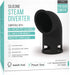 Silicone Steam Release Diverter Accessory - Compatible With Instant Pot LUX, SV, Evo, Ninja Foodi, Crockpot, Power Cooker XL, 3 6 8 Quart IP - Cover Pressure Valve To Vent Steam For Instapot (Black)