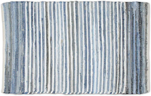 DII Chindi Home Collection Handmade Multicolor Area Rag Rug, 2x3', Denim