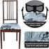 SearchI Seat Covers for Dining Room Chairs Stretch Printed Chair Seat Covers Set of 4, Removable Washable Upholstered Chair Seat Protector Cushion Slipcovers for Kitchen, Office(Leaves Pattern)