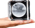 3D Dandelion Paperweight(Laser Etched) in Crystal Glass Cube Birthday (2.4x2.4x2.4) (Moon)