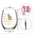 It's Not Really Drinking Alone If The Cat Is Home Wine Glass with Cupcake Wine Socks Gift Set, Cat Lover Wine Glass Set with Bottle Opener 15Oz - Funny Gift for Women Friends Sisters Girls Cat Lover