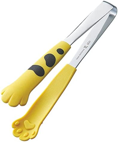 Miya Catch Cat Tongs, 7-Inch, Yellow