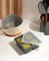 W&P Cup Cubes Silicone Freezer Tray with Lid, Charcoal, Makes 4 Perfect 1-Cup Portions, Freeze & Store Soup, Broth, Sauce, Leftovers, Dishwasher Safe, 4-Cup
