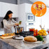 2PCS Macrame Fruit Hammock for Kitchen Under Cabinet, Hanging Fruit Hammock With Banana Hanger Hook Hanging Fruit Basket for Fruits Veggies