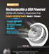 viniper Battery Operated Fan, Small Desk Fan : 3 Speeds & 8-24 Hours Longer Working, 180° Rotation, Optimised Portable USB Rechargeable Fan , Small but Mighty, Strong Wind (6.2 inch, White)