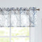 FMFUNCTEX White Valance Curtains for Windows Print Tree Branch Semi-Sheer Valance Grey/Blue,1 Panel, 50? Width x 15" Length