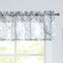 FMFUNCTEX White Valance Curtains for Windows Print Tree Branch Semi-Sheer Valance Grey/Blue,1 Panel, 50? Width x 15" Length