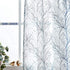FMFUNCTEX White Valance Curtains for Windows Print Tree Branch Semi-Sheer Valance Grey/Blue,1 Panel, 50? Width x 15" Length