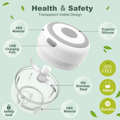 Electric-Herb-Grinder-Large-3.4oz-USB Rechargeable, 3.5'' Powerful Grinder for Dry and Fresh Herbs and Spices, Portable Waterproof, Better Control of Herb Coarseness, Practical and Muntifuctional Gift