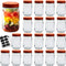 12oz/350ml Mason Jars, Woaiwo-q Glass Jars with Orange Lids for Honey, Jam, Jelly, Wedding Favors, Baby Foods, Shower Favors, DIY Projects (20 Pcs)