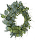 Artificial Greenery Wreath,20? Silver Dollar Eucalyptus Leaves Wreath with Pip Berries Green Spring/Summer Wreath for Front Door Wall Window Decor and Festival Celebration