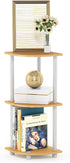 Furinno Turn-N-Tube 3-Tier Corner Display Rack Multipurpose Shelving Unit, Beech/White, Model:12077BE/WH