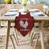 Meet 1998 Cotton Linen Table Runners Farm Animal Rooster Cock Tablecovers for Kitchen Garden Red Wedding Parties Dinner Indoor Outdoors Home Decorations 13x70 inches
