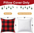 Christmas Pillow Covers- Christmas Throw Pillow Covers 18" x18" Set of 2, Decor Winter Holiday Decorative Pillow Covers, Red and Black Buffalo Check Plaid Throw Pillow Covers for Home Decor