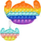 EVERMARKET 2 Pack Push Pop Bubbles Fidget Sensory Toys, Including Rainbow Stitch Bubble Block Toys Mini Popper Keychain Stress Reliever Silicone Squeeze to Relax, Medium, (K-026)