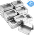 TecUnite Metal Tin Box Clear Top Tins Box Empty Storage Tins Case Rectangle Containers Can with Large Clear Window for Candles, Candies, Gifts, Balms and Treasures, Silver (24)