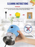 Moongiantgo Mini Spice Coffee Grinder Electric 10s Fast Grinding Multifunction Smash Machine Dry Grain Mill Grinder for Spices Seeds Rice Beans Seasonings (Blue, 110V)