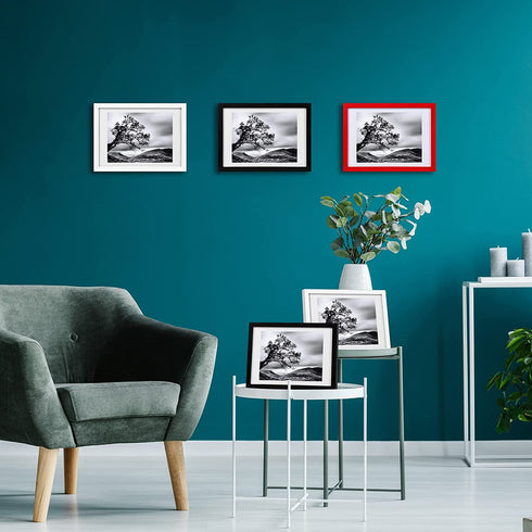 10x14 Picture Frames Black Display 8.5x11 Picture Frame with Mat Document Wooden Photo Frame Diploma and Certificate Frame for Wall Hanging Home Decoration-10x14 Black