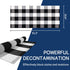 Buffalo Checkered Rugs Outdoor with Anti-Slip Mat, 23.6X51.2 Inches Plaid Rug Black and White Doormat Washable Cotton Woven Layered Door Mats for Kitchen/Farmhouse/Porch