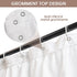 Volens White Shower Curtain Fabric/Ruffle for Bathroom,72in Long