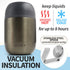 Zulay Vacuum Insulated Soup Thermos 16 oz - Stainless Steel Food Thermos For Hot Food For Adults and Kids - Leakproof Insulated Food Jar For Hot Food Thermos For Soup with Foldable Spoon (Dark Gray)