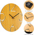 UPTARD Wood Carved Analog Battery Operated 12 inch Wall Clock Silent Wooden Quartz Wall Clock for Living Room Decor Sweep Movement Rustic Decorative Non Ticking Wall Clock for Home, Office, Kitchen