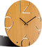 UPTARD Wood Carved Analog Battery Operated 12 inch Wall Clock Silent Wooden Quartz Wall Clock for Living Room Decor Sweep Movement Rustic Decorative Non Ticking Wall Clock for Home, Office, Kitchen