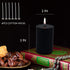 Amusaer Black Pillar Candles 2x3 Inch 12 Packs Unscented Pillar Candles Dripless Soy Candles for Home, Halloween, Party