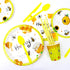 Bee Themed Party Supplies,Bee Party Tableware Set for Kids Girls Honey Butterfly Birthday Decorations, Includes Plates Cups Napkins Straws Utensils Serves 16 Guests