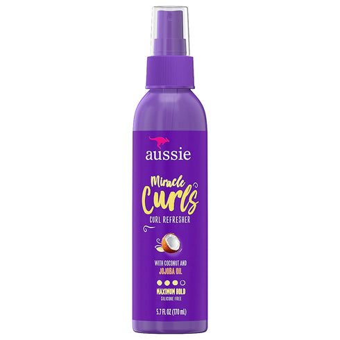 Aussie Miracle Curls Refresher Spray Gel With Coconut & Jojoba Oil 5.7 Fl oz, 4.272 Fl oz